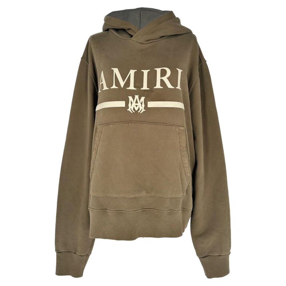 Amiri 'Amiri' Bar Hoodie in Brown Cotton